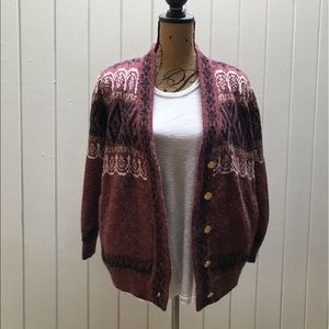 Vintage sweater bomber jacket